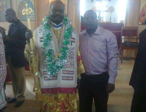 Fr Constantinos Eliud together with His Grace Bishop Neofitos of Nyeri and Mt Kenya