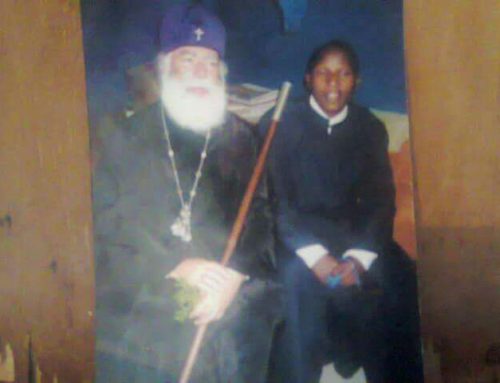His Beatitude Patriarch Theodoros of Alexandria and all Africa together with young Fr Constantino’s Eliud during His visit in Makarios 111 Seminary Kenya